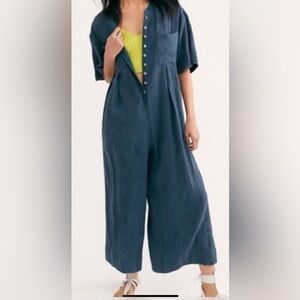 Free People Current obsession jumpsuit in black.